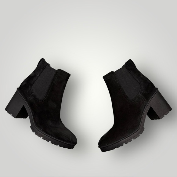 VINCE Henderson-B Suede Ankle Booties Black Sz 38 - Picture 1 of 12